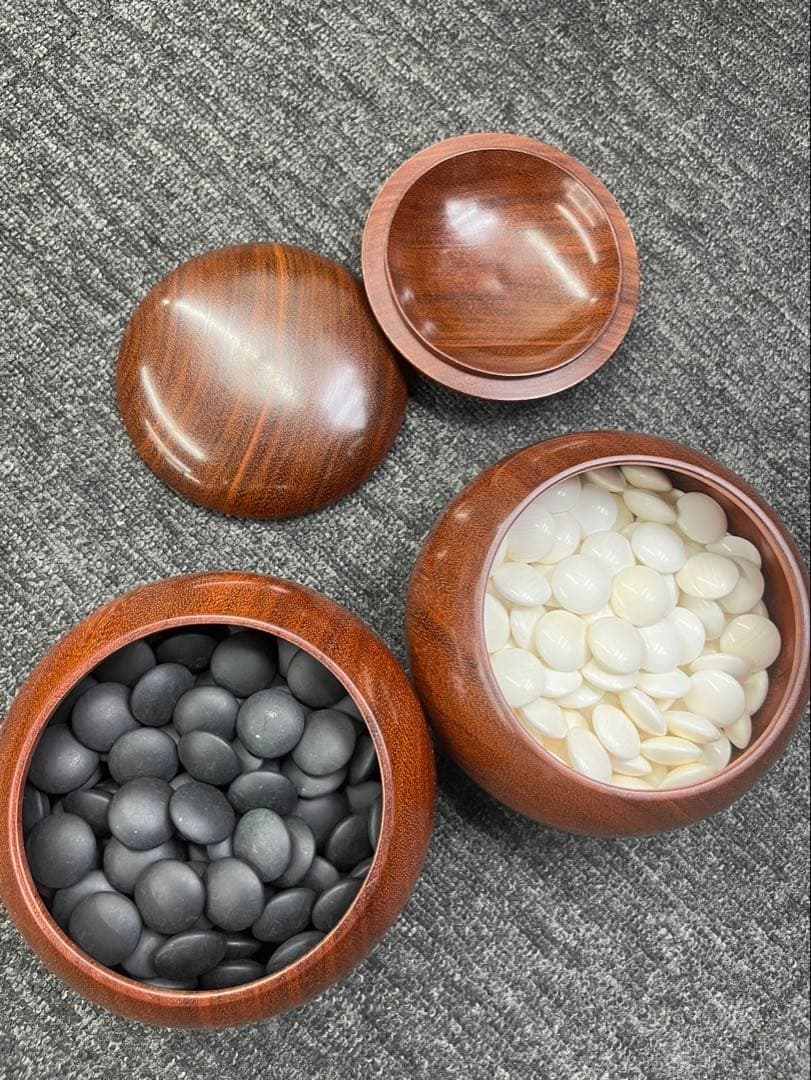 囲碁セット　碁盤　本蛤碁石