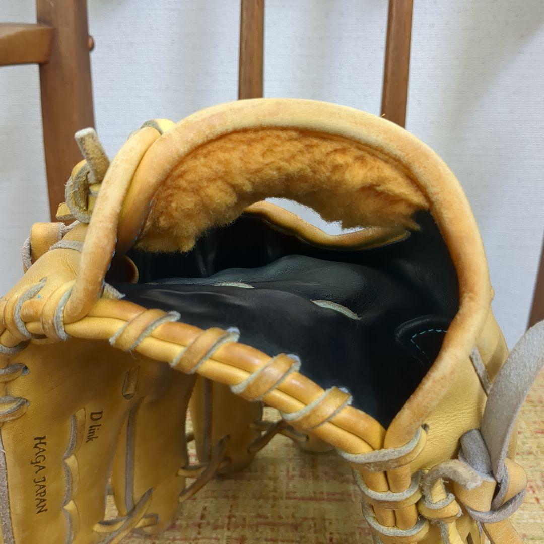 HAGA JAPAN 内野用 ミズノプロ 硬式用グローブ イエロー