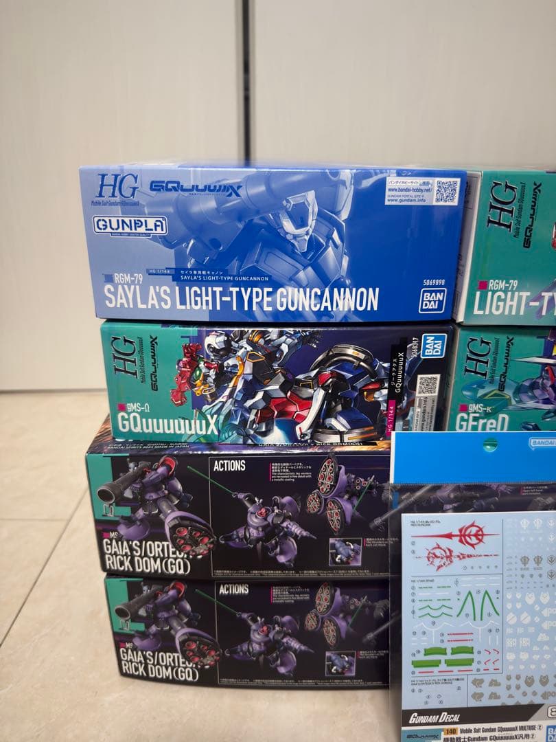 【ガンプラ】HG GQuuuuuuX まとめ売り11点 + デカール2種セット