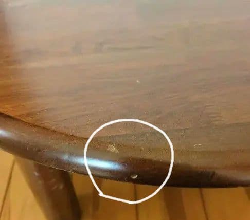 円形木製ダイニングテーブル ダークブラウン