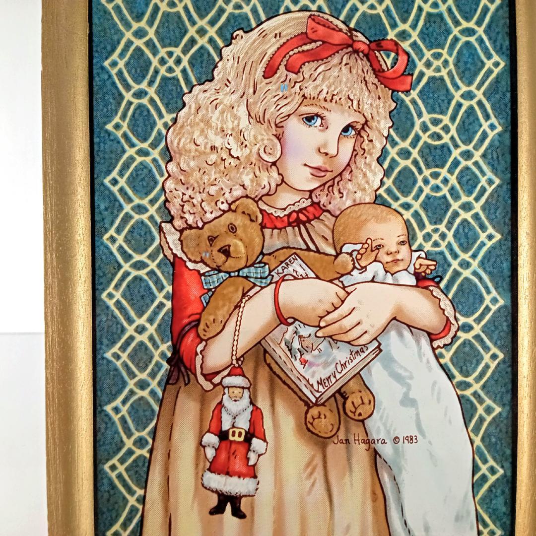 ジャン・ハガラ ステンドグラス 少女とお人形 キャロル グラスマスターズ社