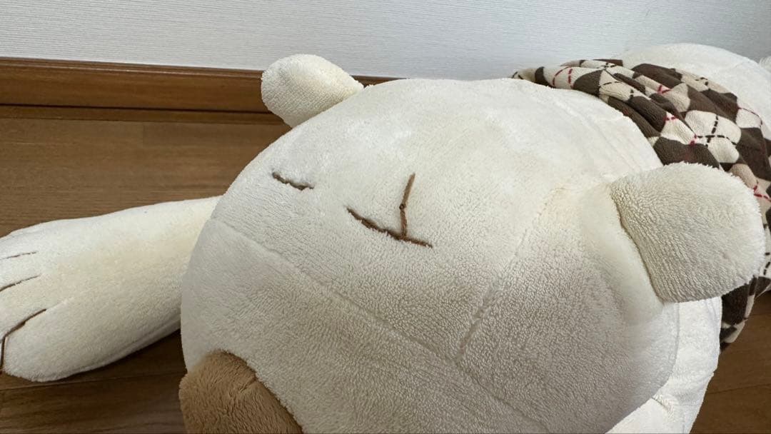 ニトリ クマ 抱き枕 ぬいぐるみ アーガイル柄 廃盤