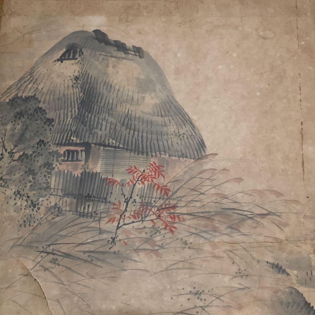 メルカリ祭値下げ　日本画　風景画　作者不明