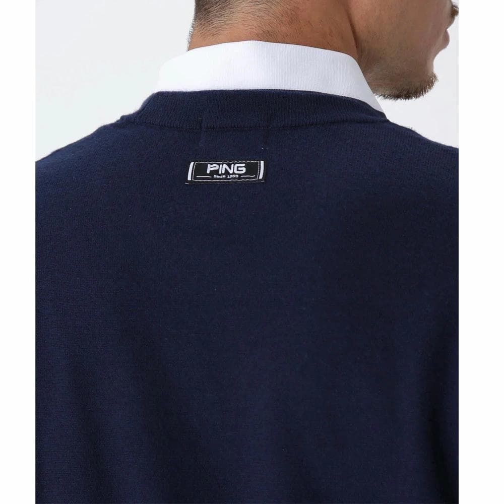 ピンゴルフ　レイヤードツインニット【L寸】ネイビー　 621-5274900