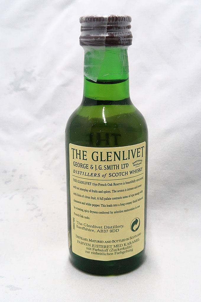 グレンリベット １５年 フレンチオークリザーブ ミニチュアボトル