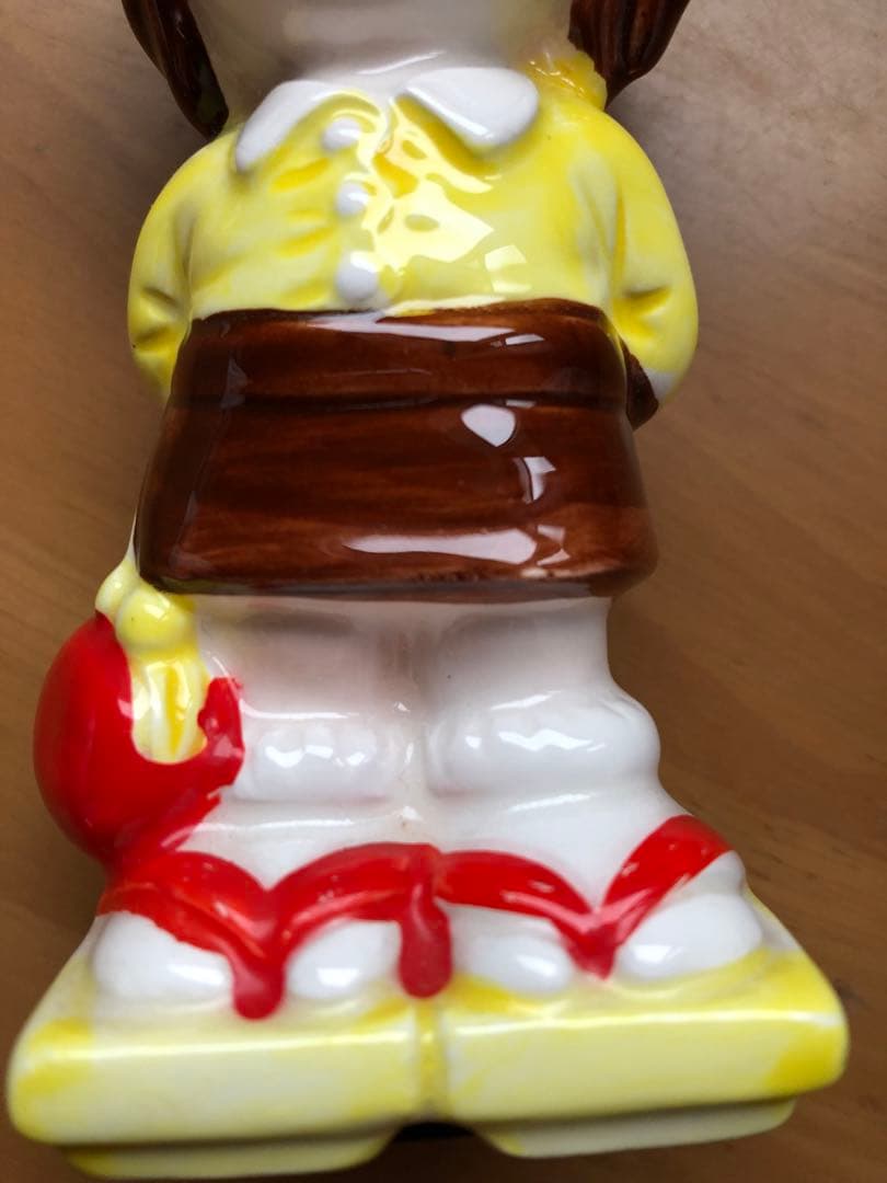 最終値下げ　希少！美品　じゃりン子チエ貯金箱　陶器製