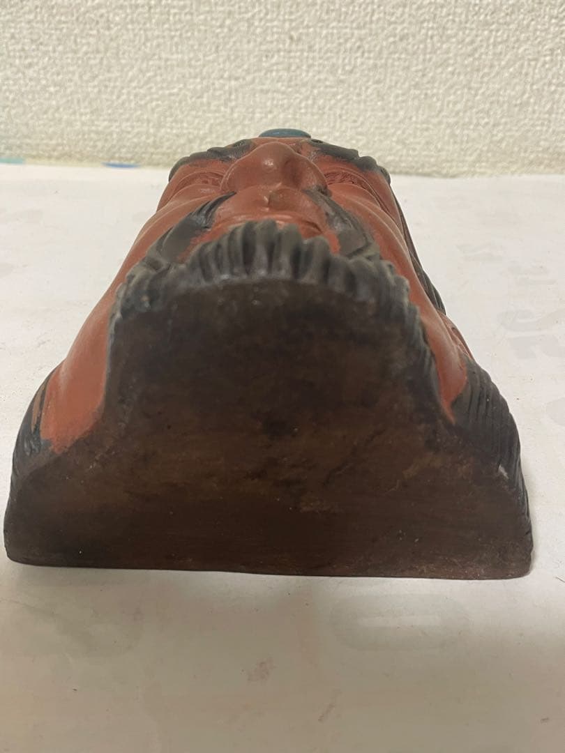 中国美術　在銘　紫砂彫塑　壁挂　置物　關羽像　アンティーク