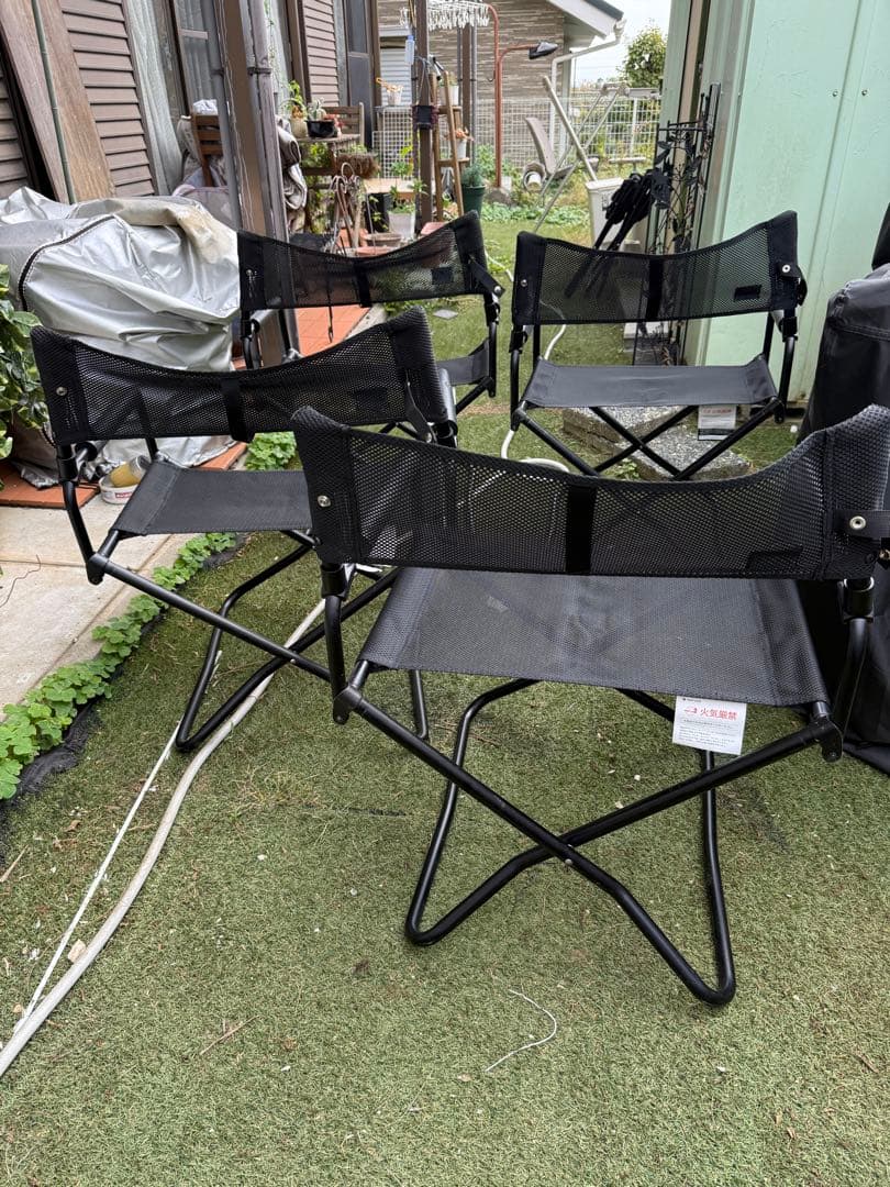 廃盤  peak FDチェア ブラック 4脚セット 希少