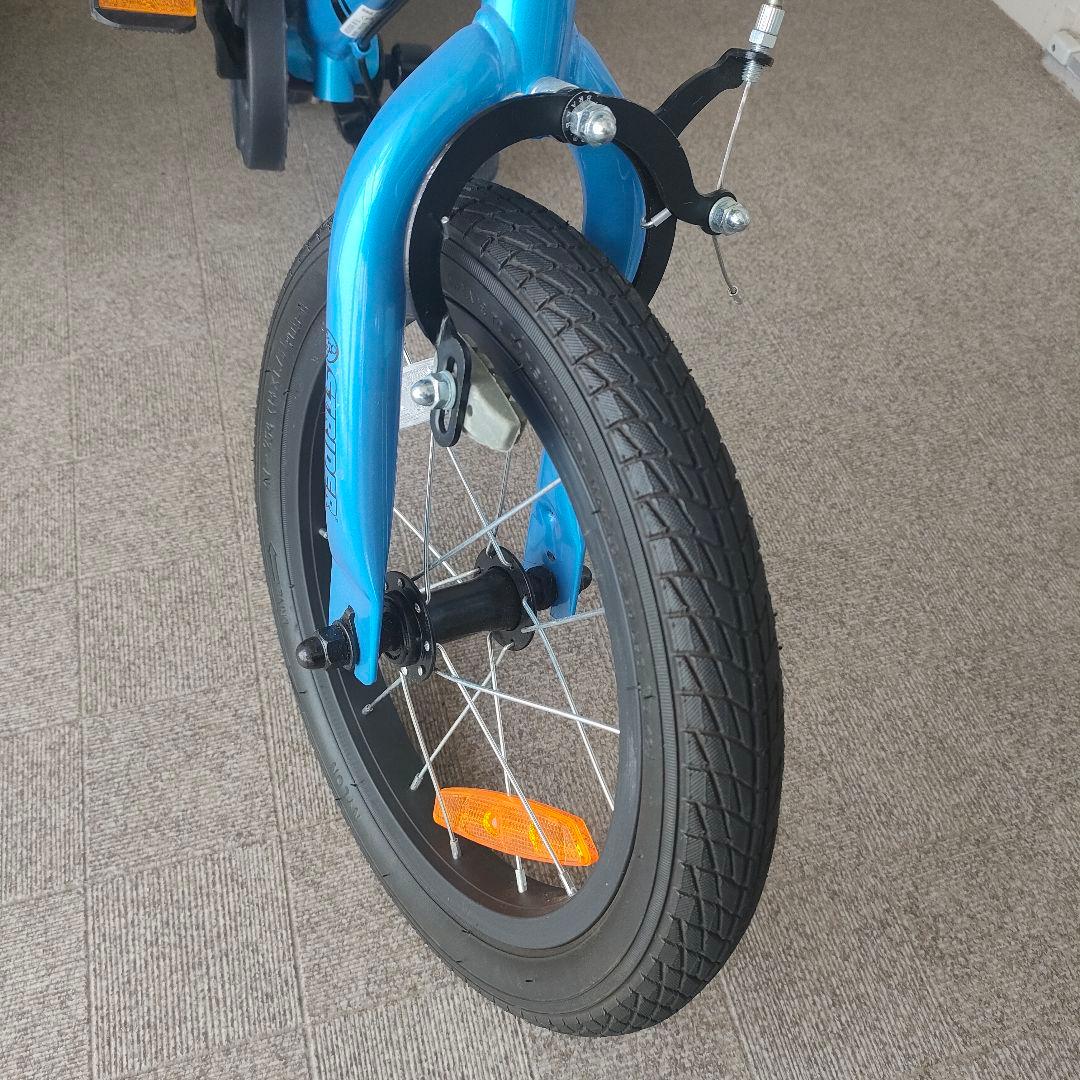 STRIDER 14インチ キッズ自転車 青 スタンド付　付属品付き