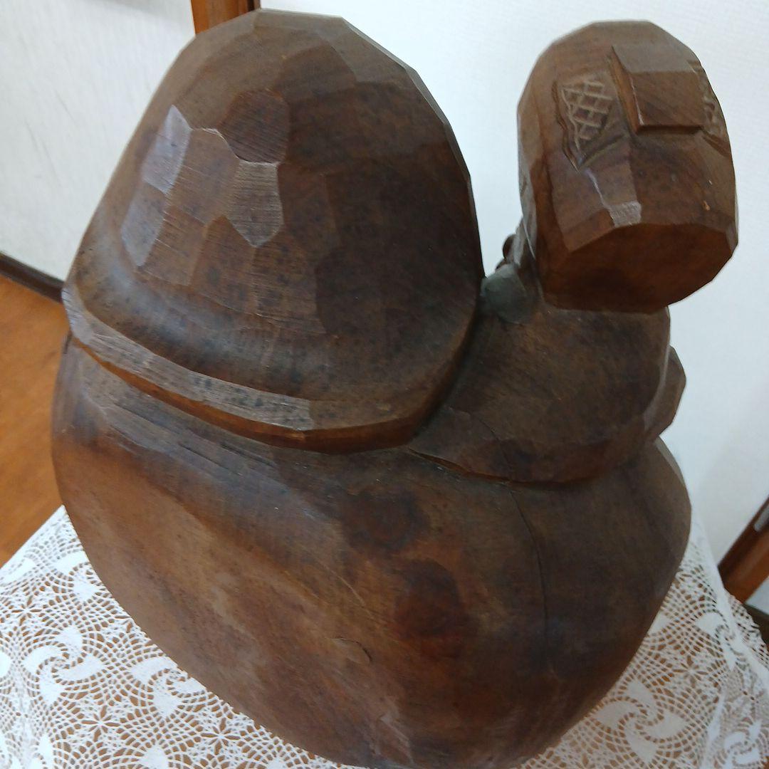 希少大型天然木　恵比寿大黒天　 福の神 彫刻縁起物