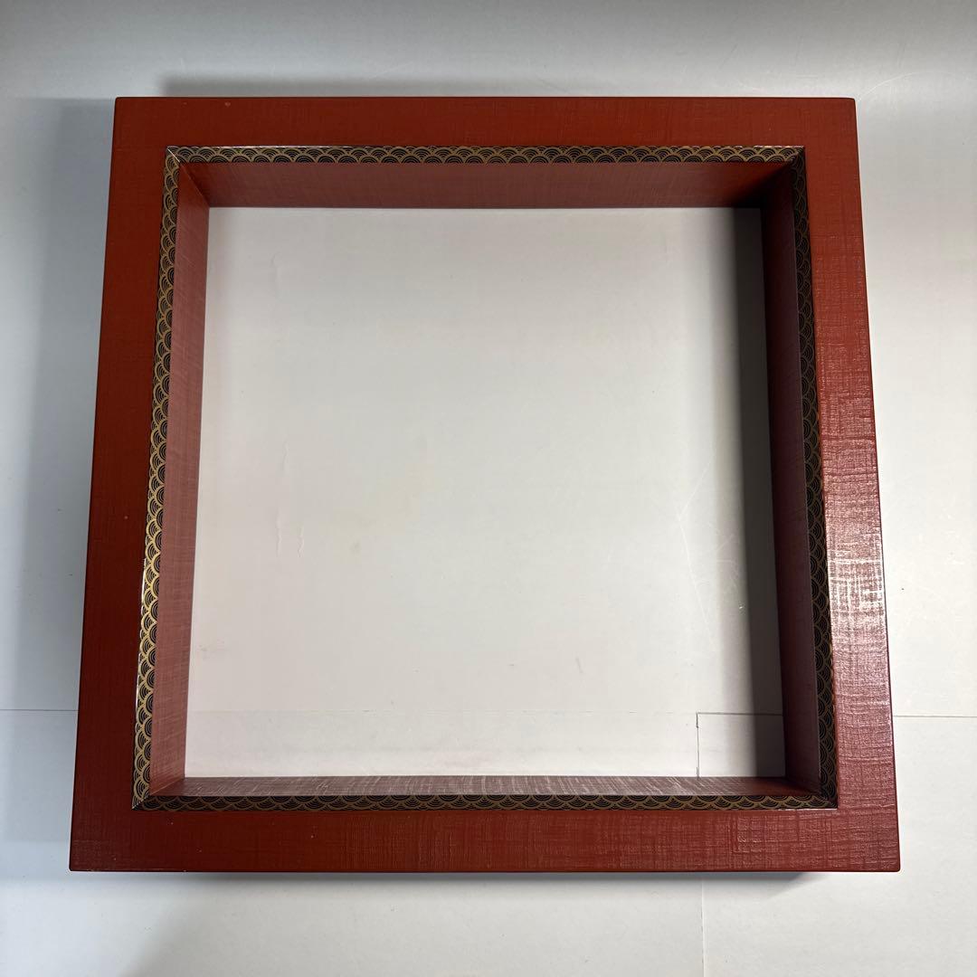 茶道具 布摺漆 青海波蒔絵 炉縁 平安 上杉満樹 造