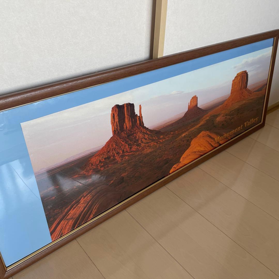 アメリカ　モニュメントバレー　巨大ポスター　額入り　額縁　海外インテリア