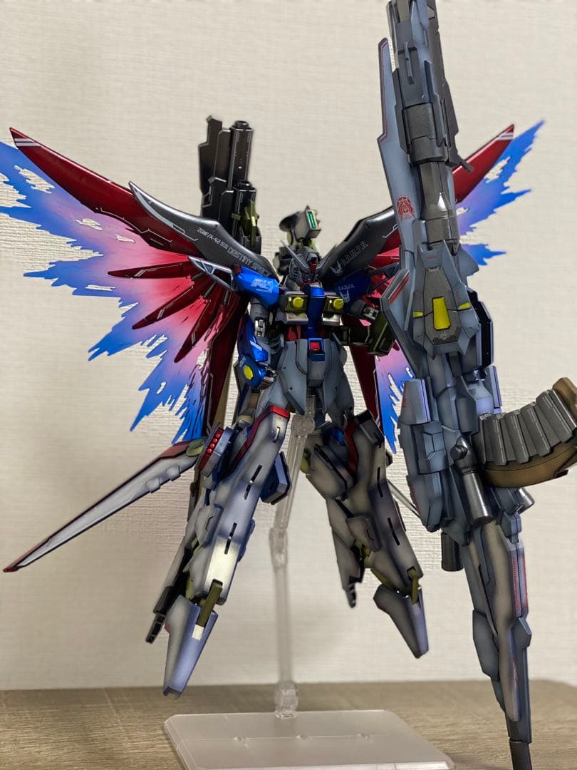 ガンプラ完成品HG デスティニーガンダムspecⅡ & ゼウスシルエット全塗装