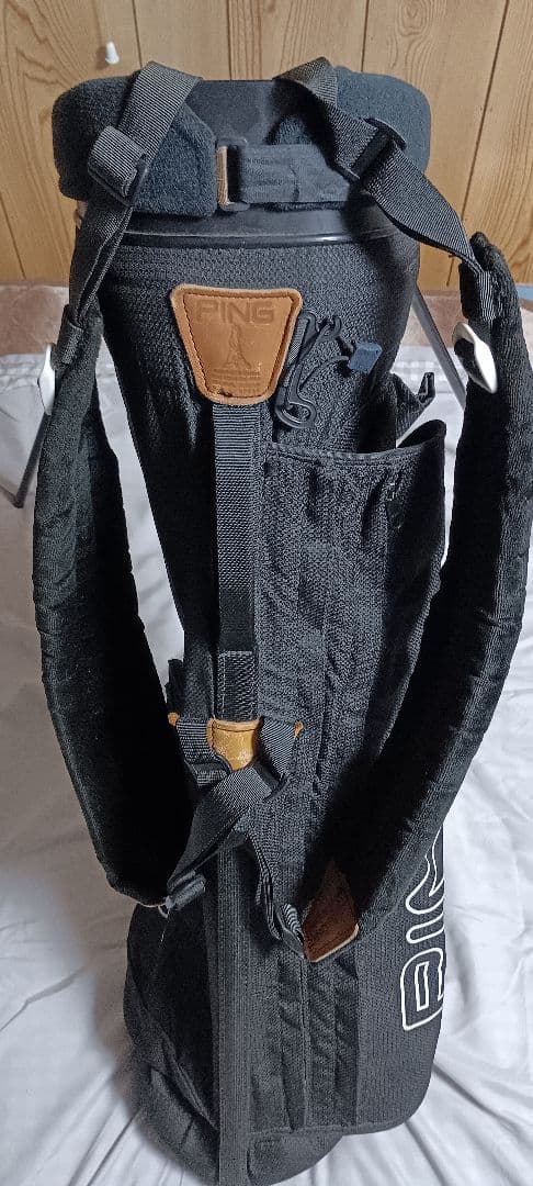PING スタンド付き ゴルフバッグ キャディバッグ 黒 ブラック