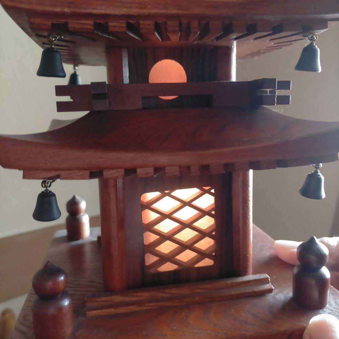 木製五重塔ランプ