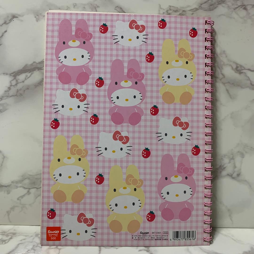 Sanrio ハローキティ 平成レトロ1999年　スパイラルノート B5 うさぎ