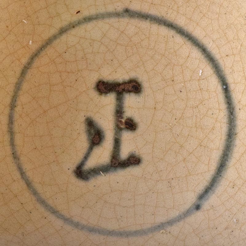 茶道具　楽山焼　楽山窯造　安南染付　花唐草文　数茶碗　十客　共箱　MR9239B