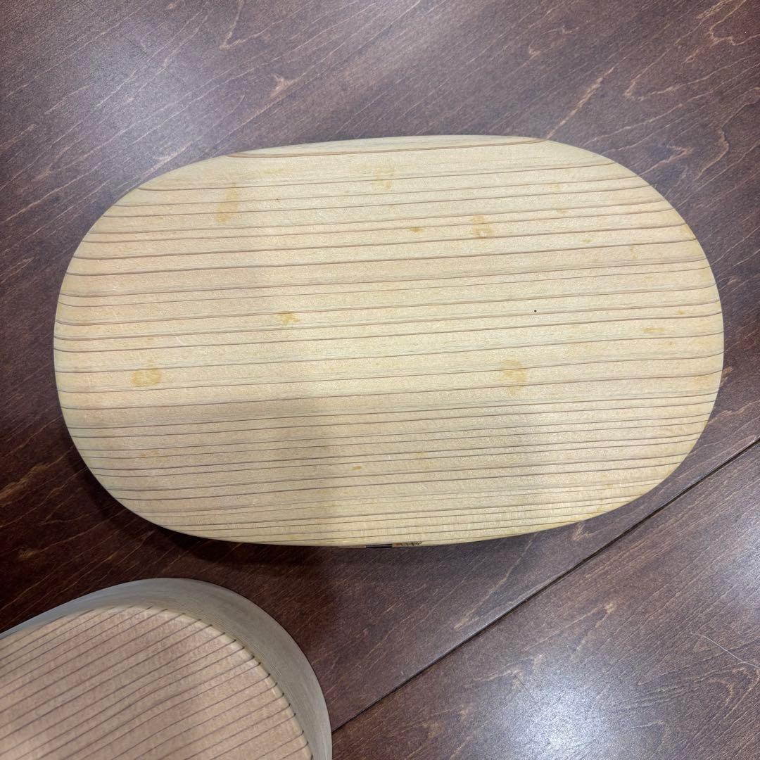 柴田慶信商店　小判弁当箱　天然杉•秋田杉の曲げわっぱ （大）