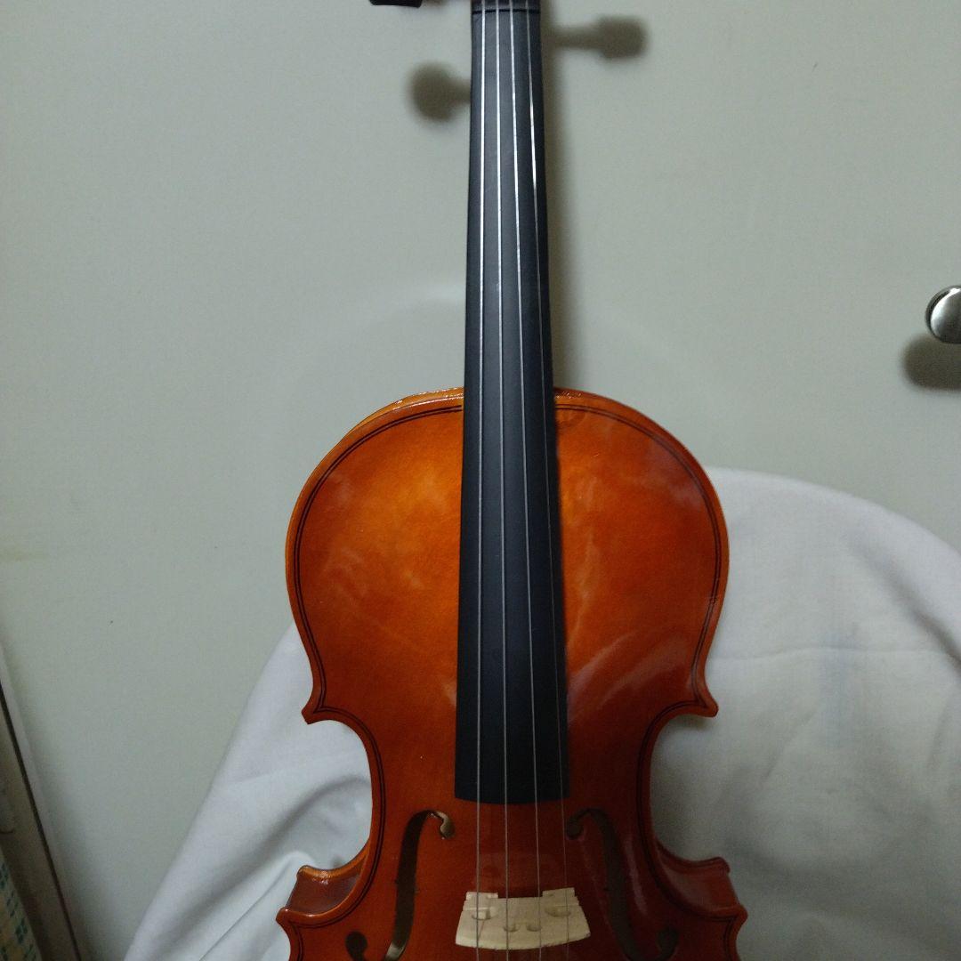 ♥新品未使用4/4♥初心者用バイオリン♥値引済♥弓、ケース、松脂付き