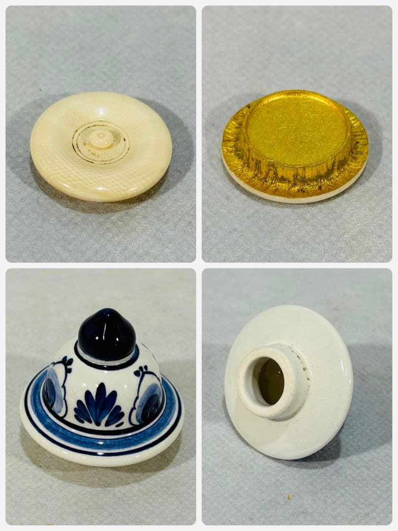 オランダ　デルフト焼　染付写　茶入　美品　茶道具　送料込