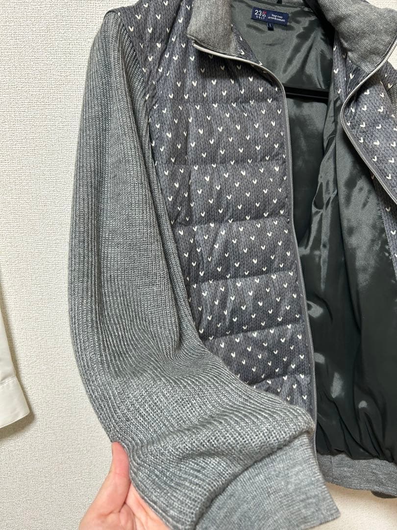 2/6お値下げ！新品未使用！23GOLF ダウンジャケット Lサイズ グレー