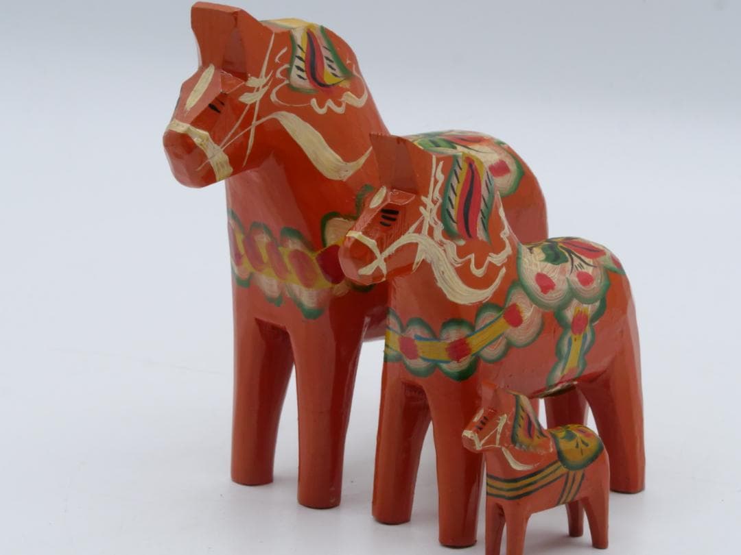 Akta Dalahemslojd ダーラナ ホース 馬 木製 赤 スウェーデン