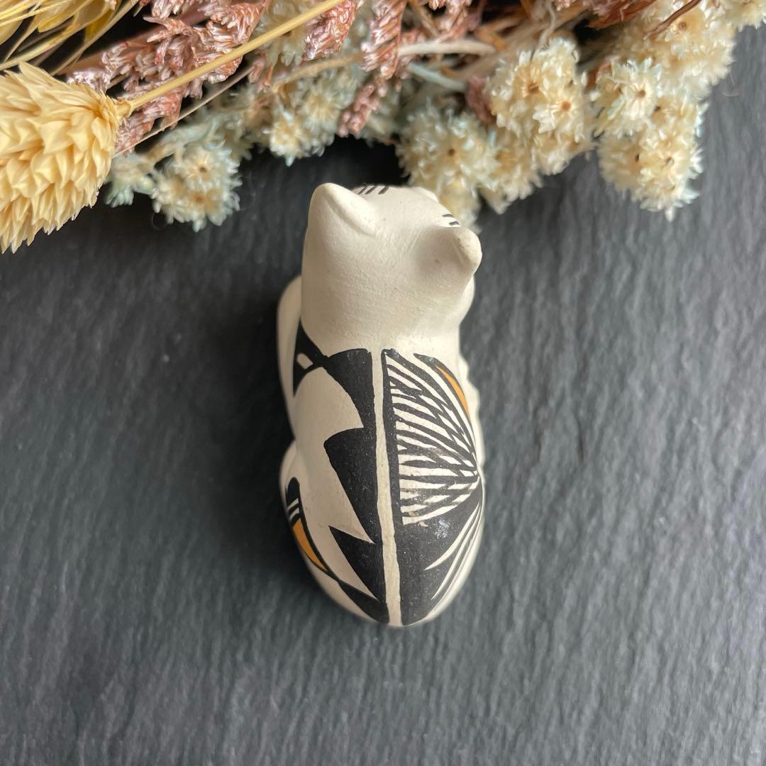 新品 アコマ　Acoma　ポッテリー　猫　ネコ　陶器　ネイティブアメリカン