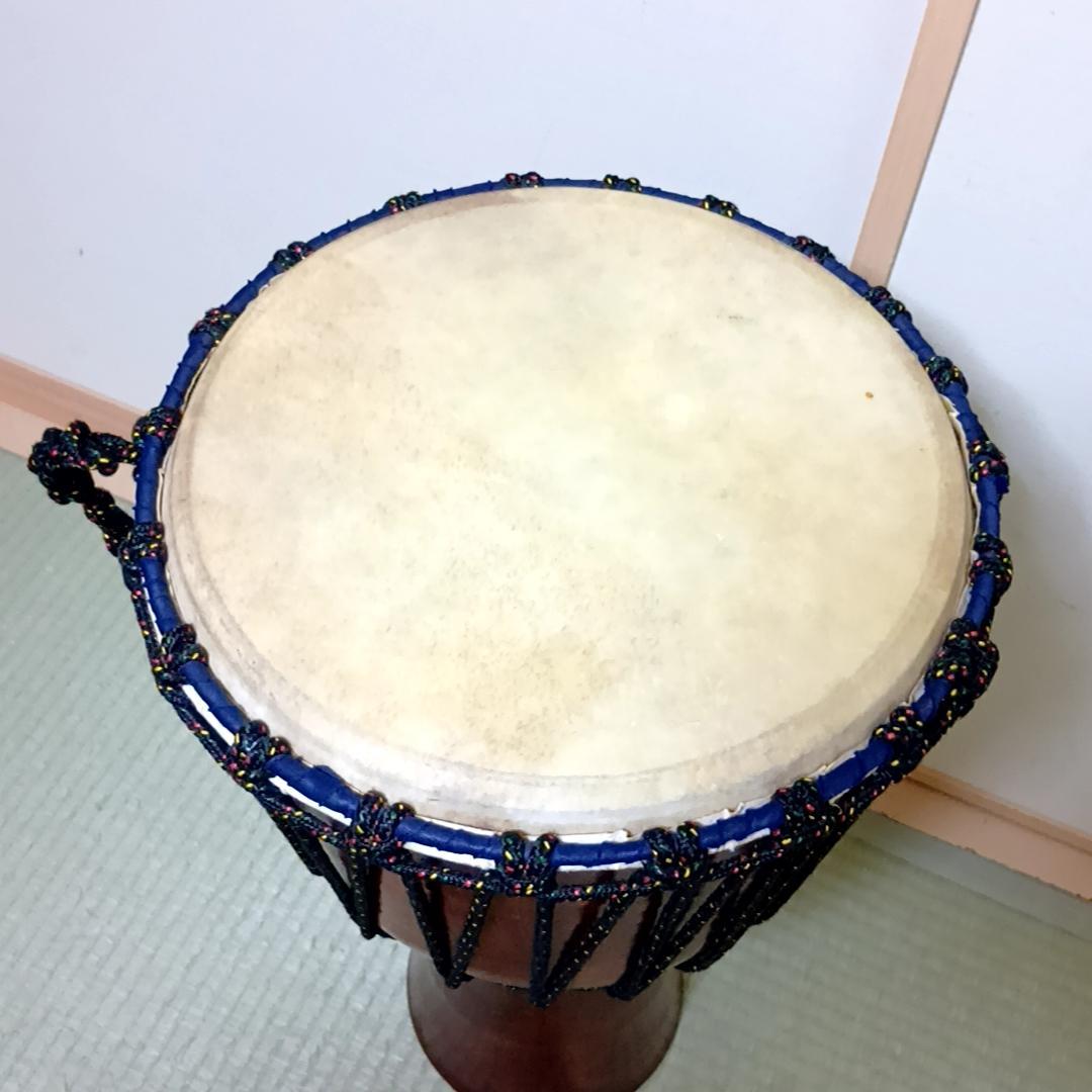 大型 　ジャンベ　 直径約32cm　 高さ約60cm　民族楽器　アフリカ