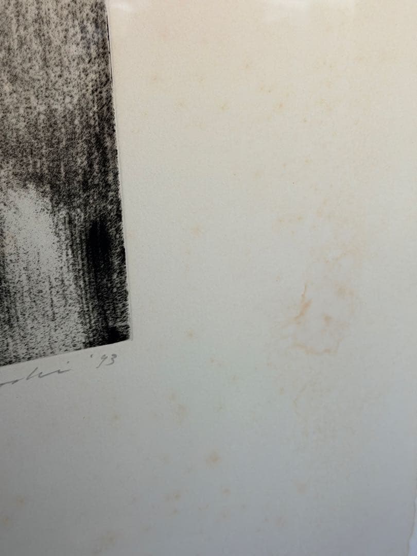 舟越桂　古い鏡　リトグラフ 肖像画 1993年