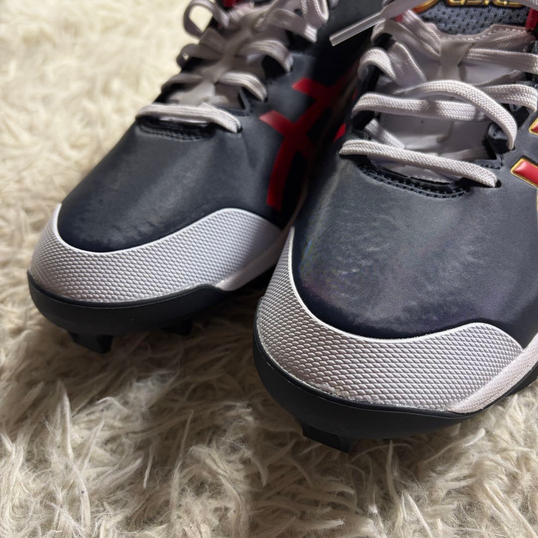 美品■ASICS 野球　スパイク　ジャパンスピード　26cm ブラック/レッド