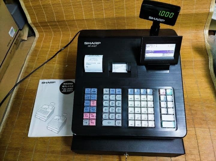 シャープレジスター　XE-A407　PC連携売上管理　上位機種　444007