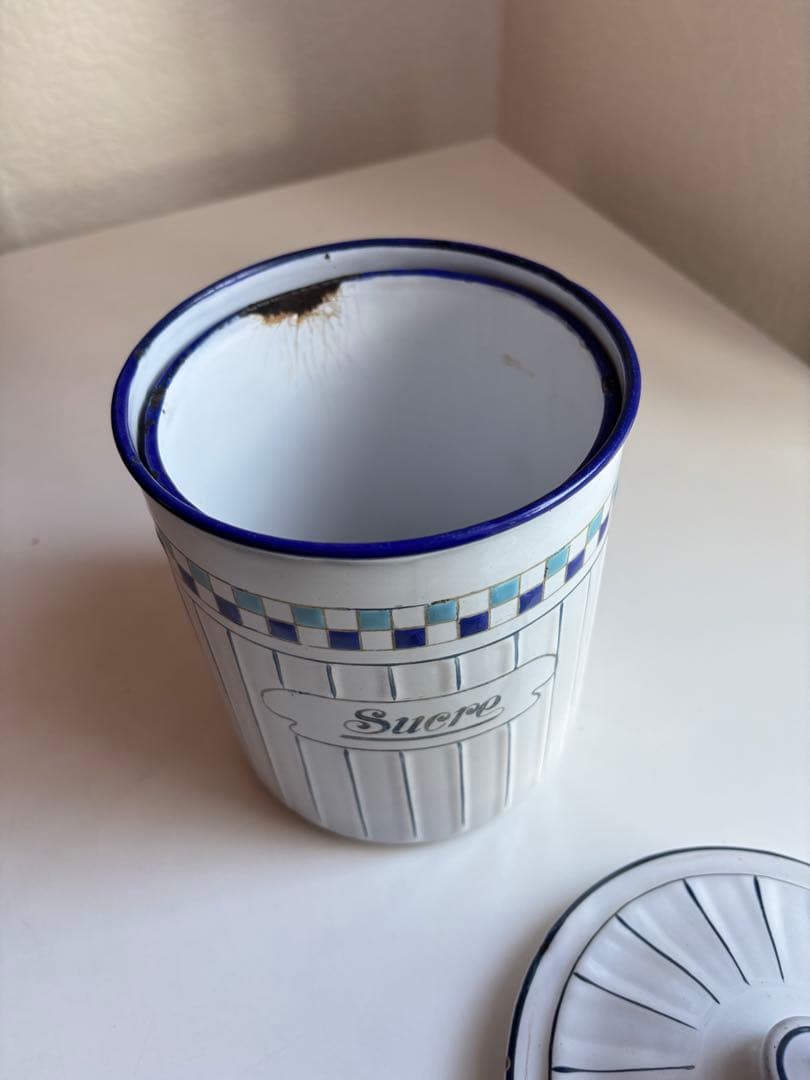 B.B社製 ホーロー キャニスター 2個セット