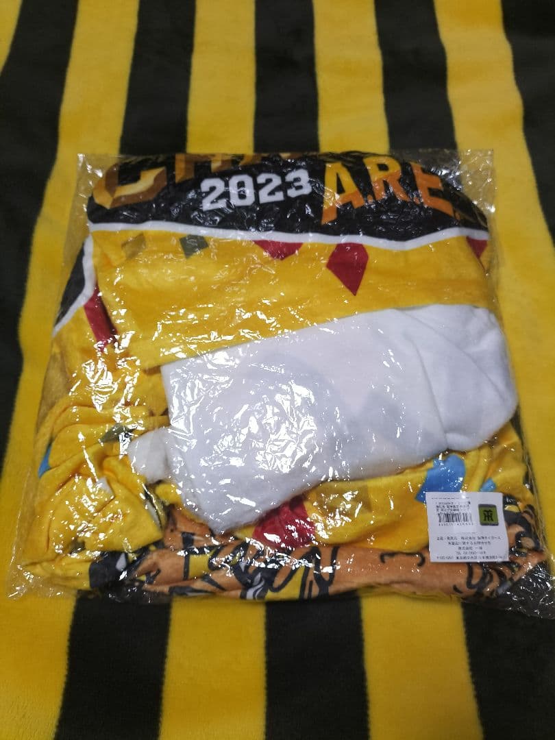 阪神タイガース 2023リーグ優勝 シングルサイズブランケット 胴上げ似顔絵