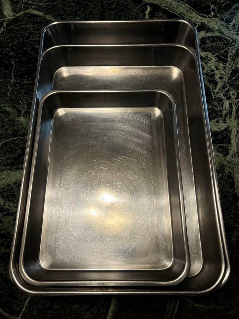 業務用　ステンレス角バット・トレイ　調理器具　6枚セットまとめ売り