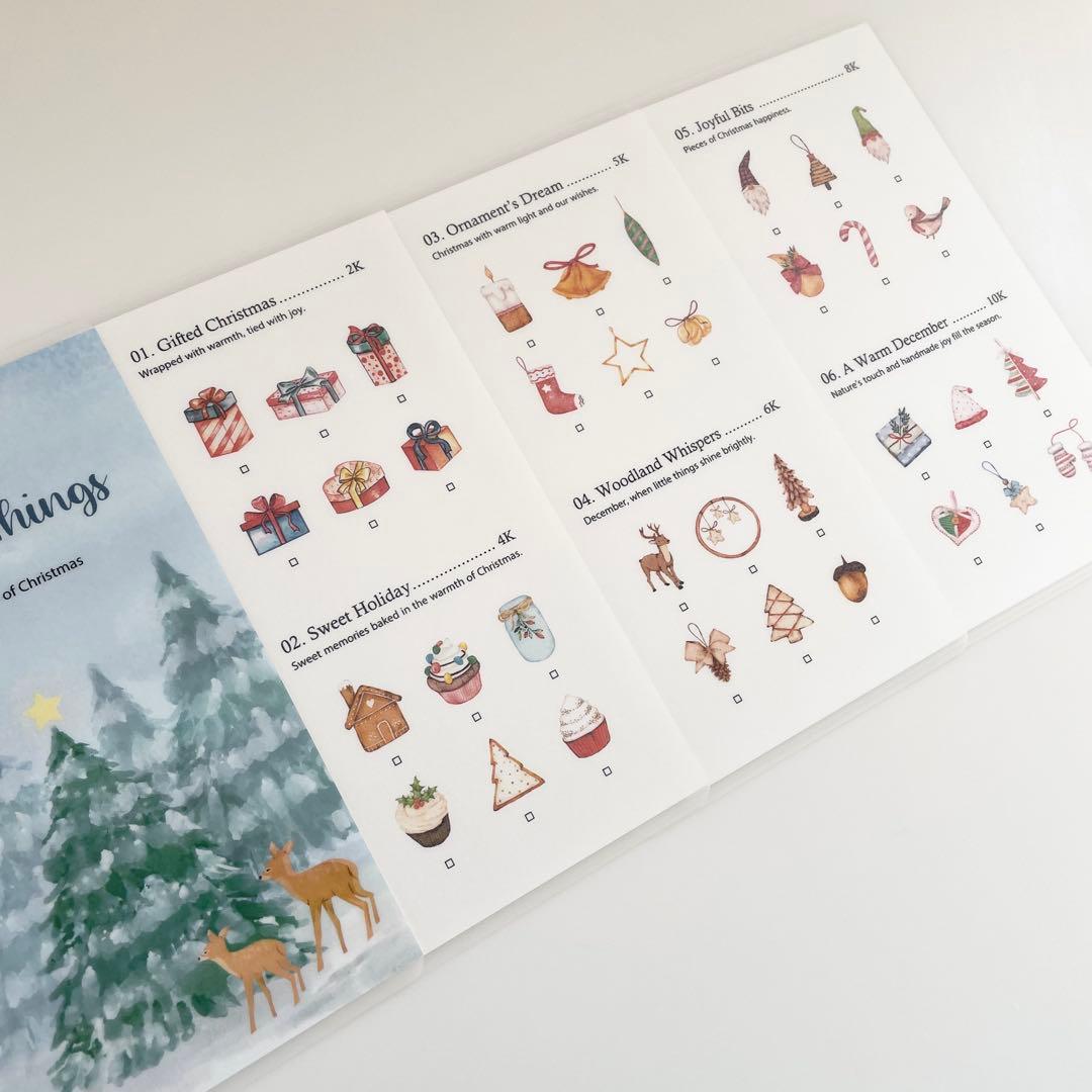 早い者勝ち　韓国　貯金　アクリル　バインダー　カバー　リフィル　クリスマス　緑