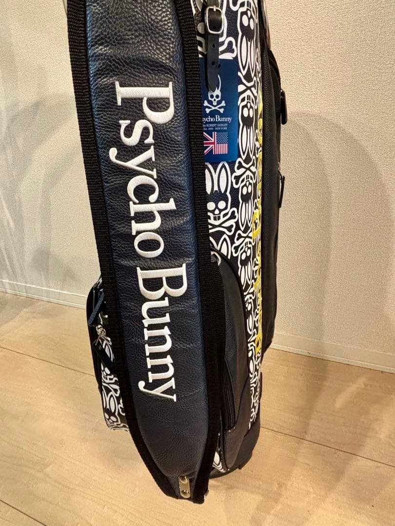 Psycho Bunny キャディバッグ 紺/白/黄色