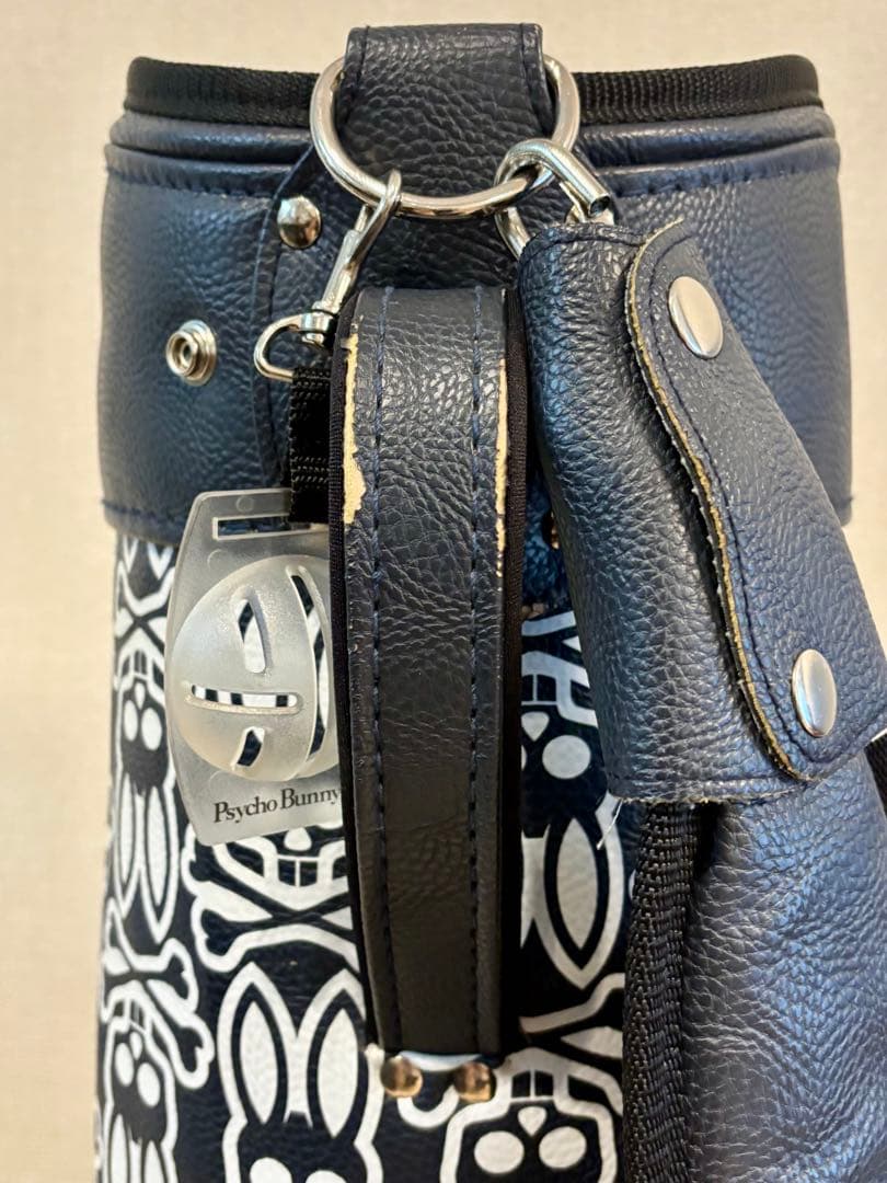 Psycho Bunny キャディバッグ 紺/白/黄色