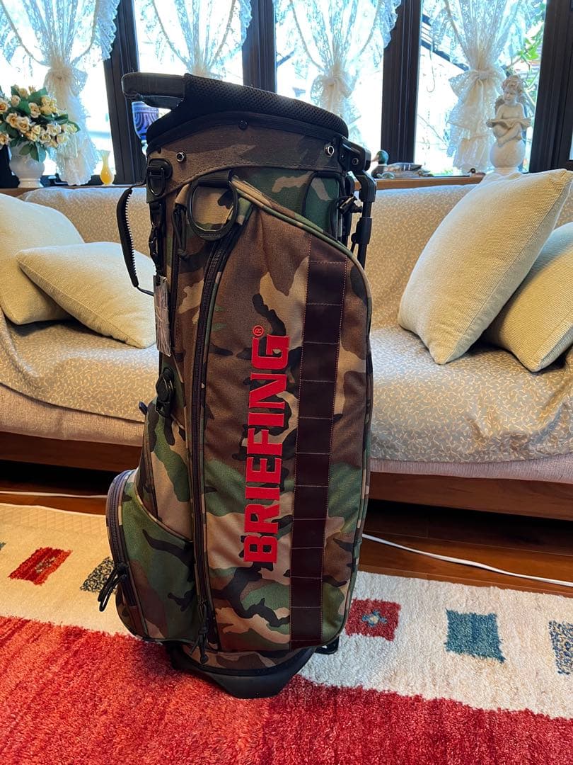Briefing キャディバッグ CR-4#2 カモフラ柄　 赤ロゴ