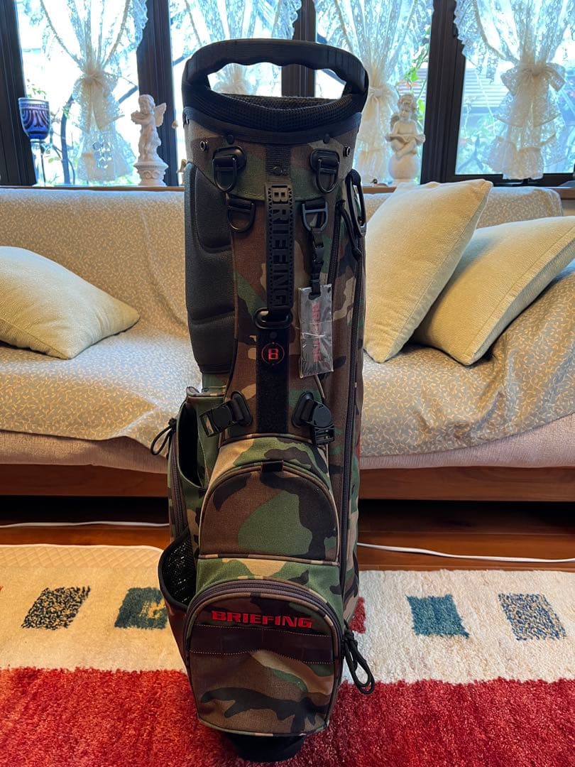 Briefing キャディバッグ CR-4#2 カモフラ柄　 赤ロゴ