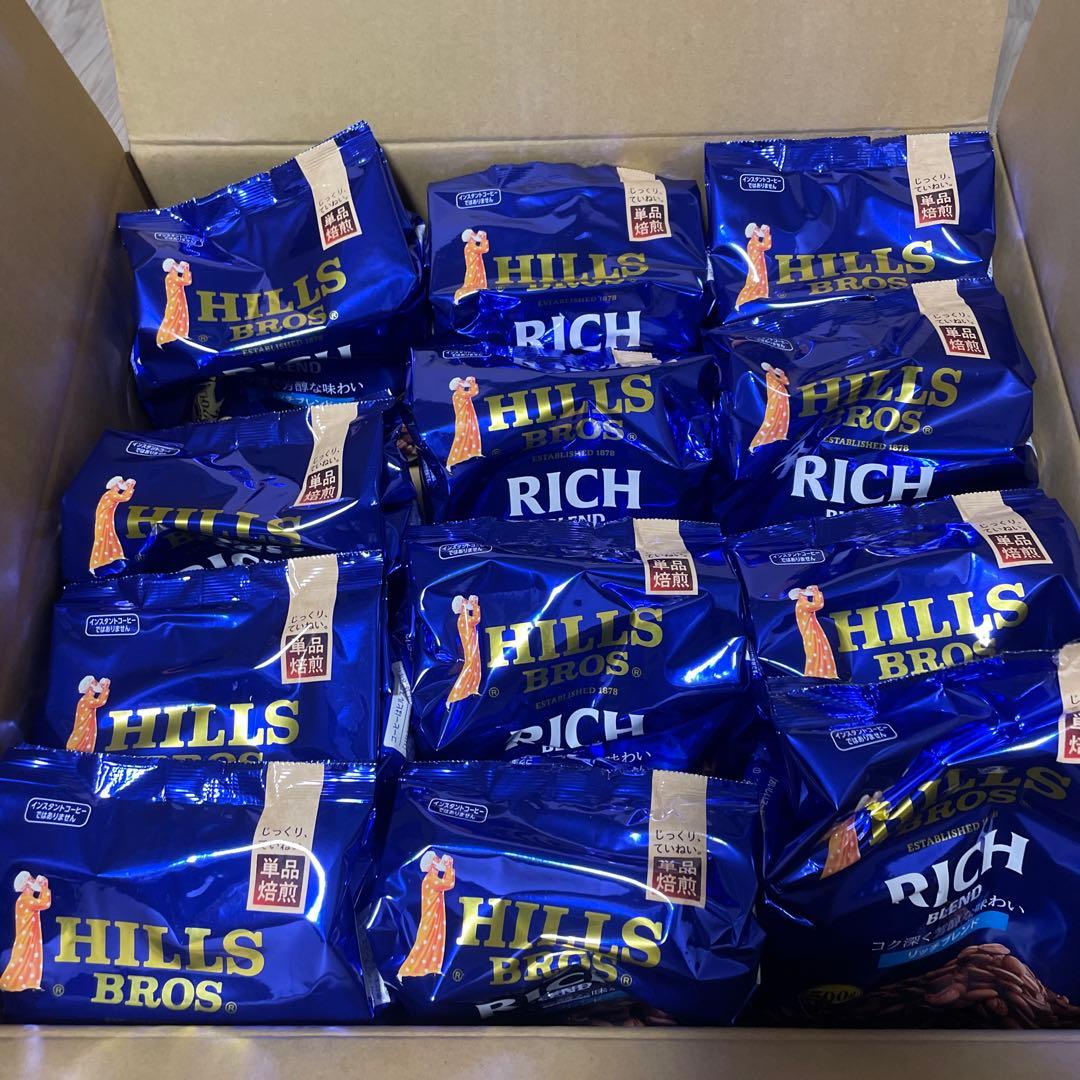 HILLS BROS リッチブレンド500g粉　１箱「12袋」　コーヒー粉