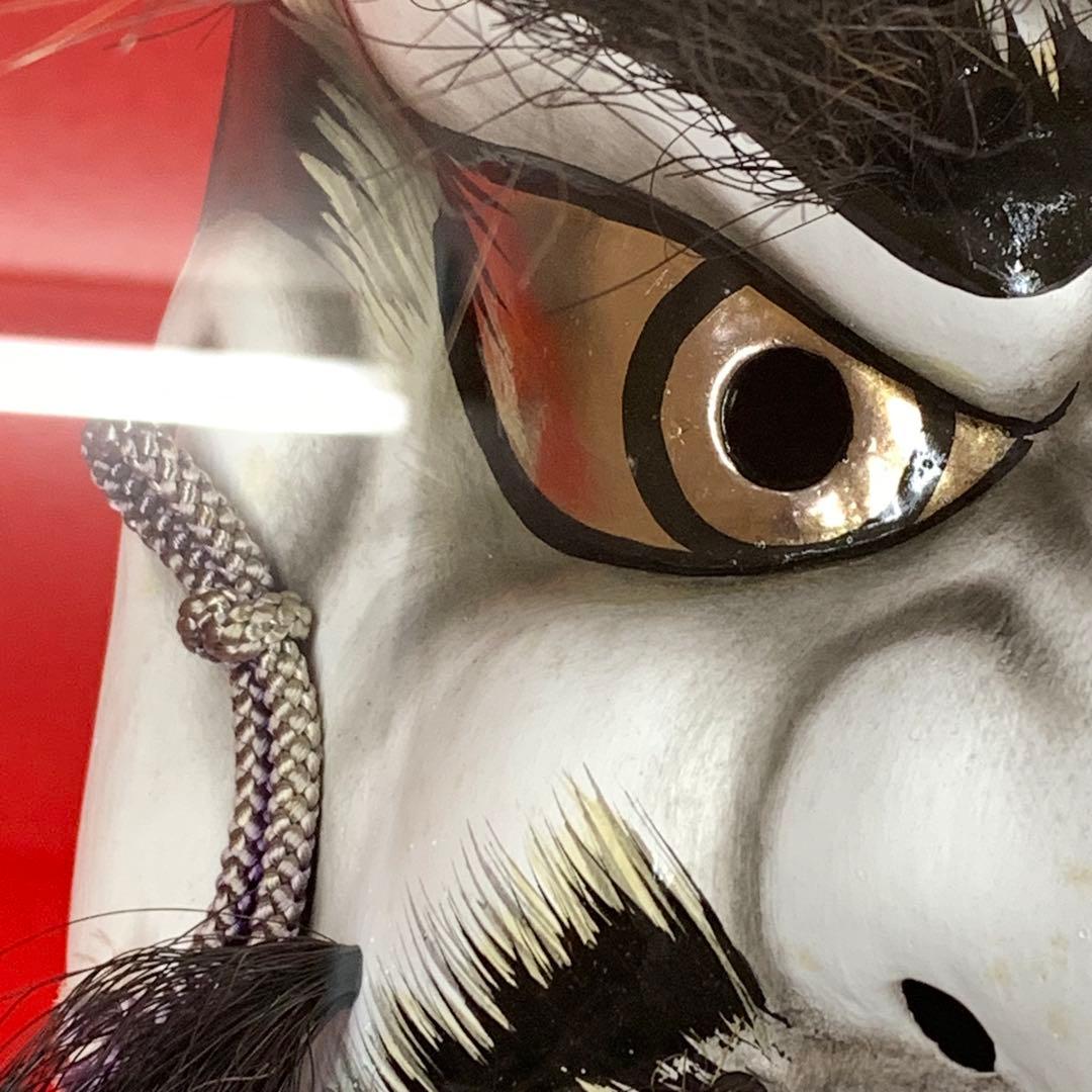 神楽面 鍾馗 柿田勝郎 硝子 石見神楽 伝統工芸 神 書 ガラス