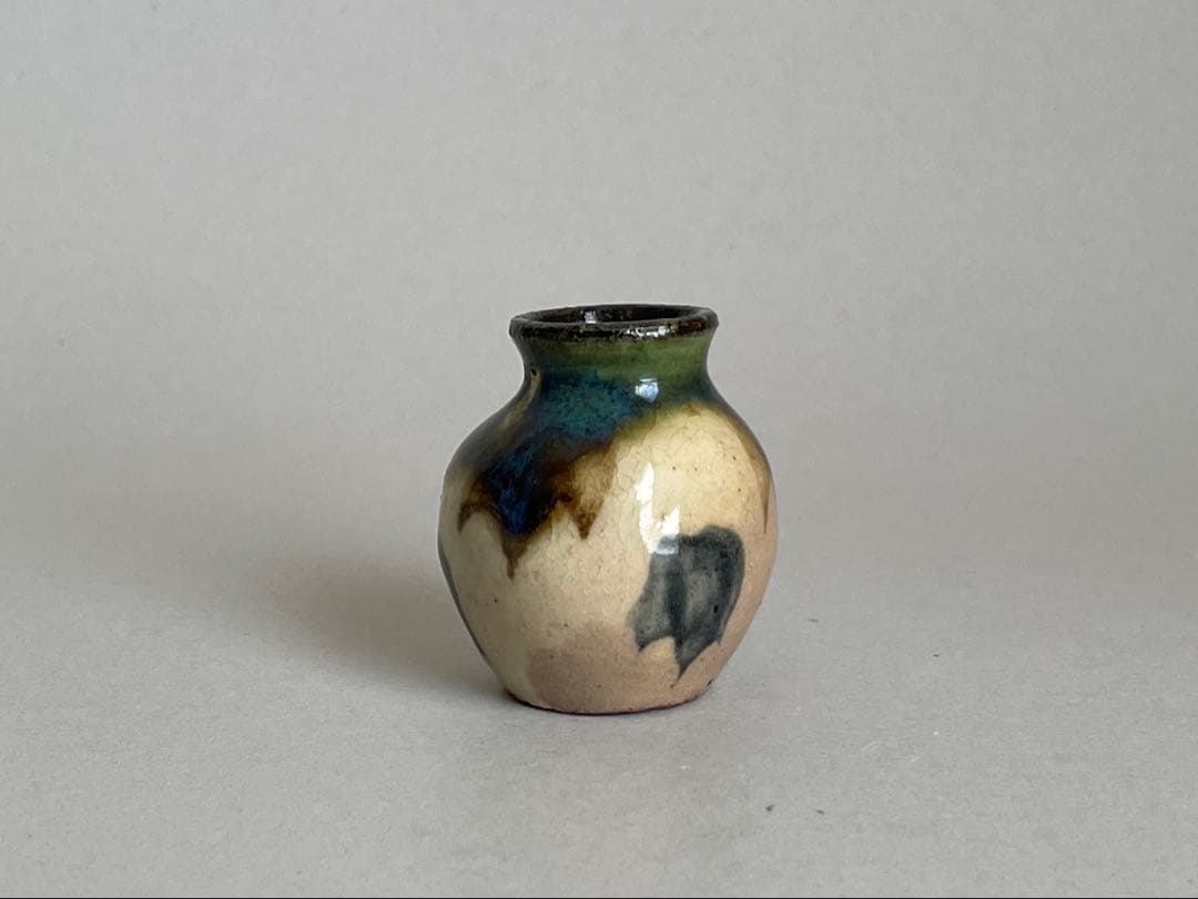 金城次郎 二彩楊枝立 小壺 壺屋時代 人間国宝 壺屋焼 やちむん 民藝