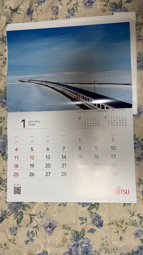 【3冊入り】FUJITSUカレンダー　世界の車窓から2026
