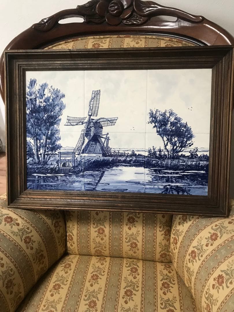 タイル 壁掛け 額絵　オランダ