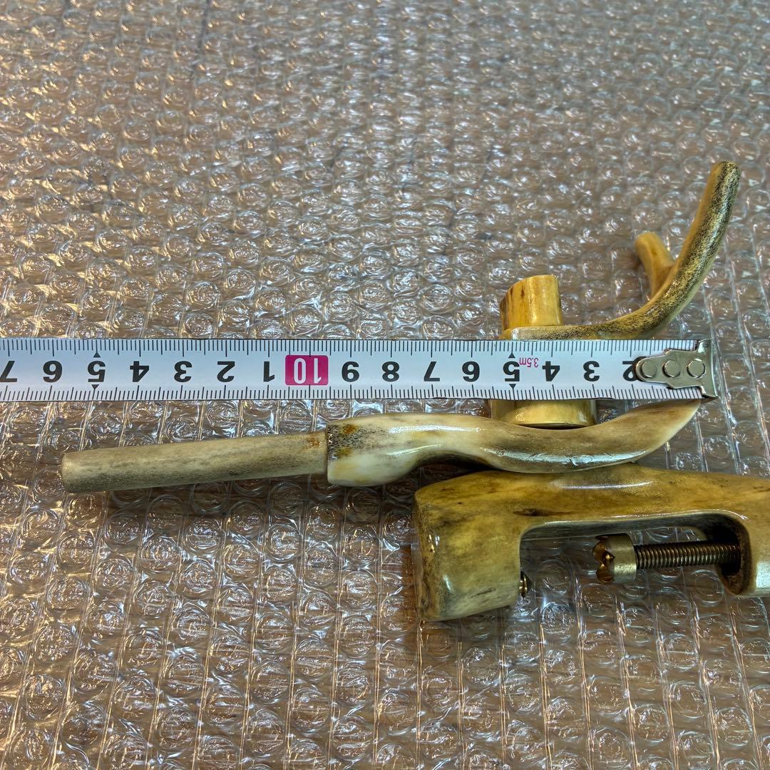 希少　ヘラブナ 竿掛け 万力 天然素材　鹿角　竿受け 竿枕 竿掛け枕 へら