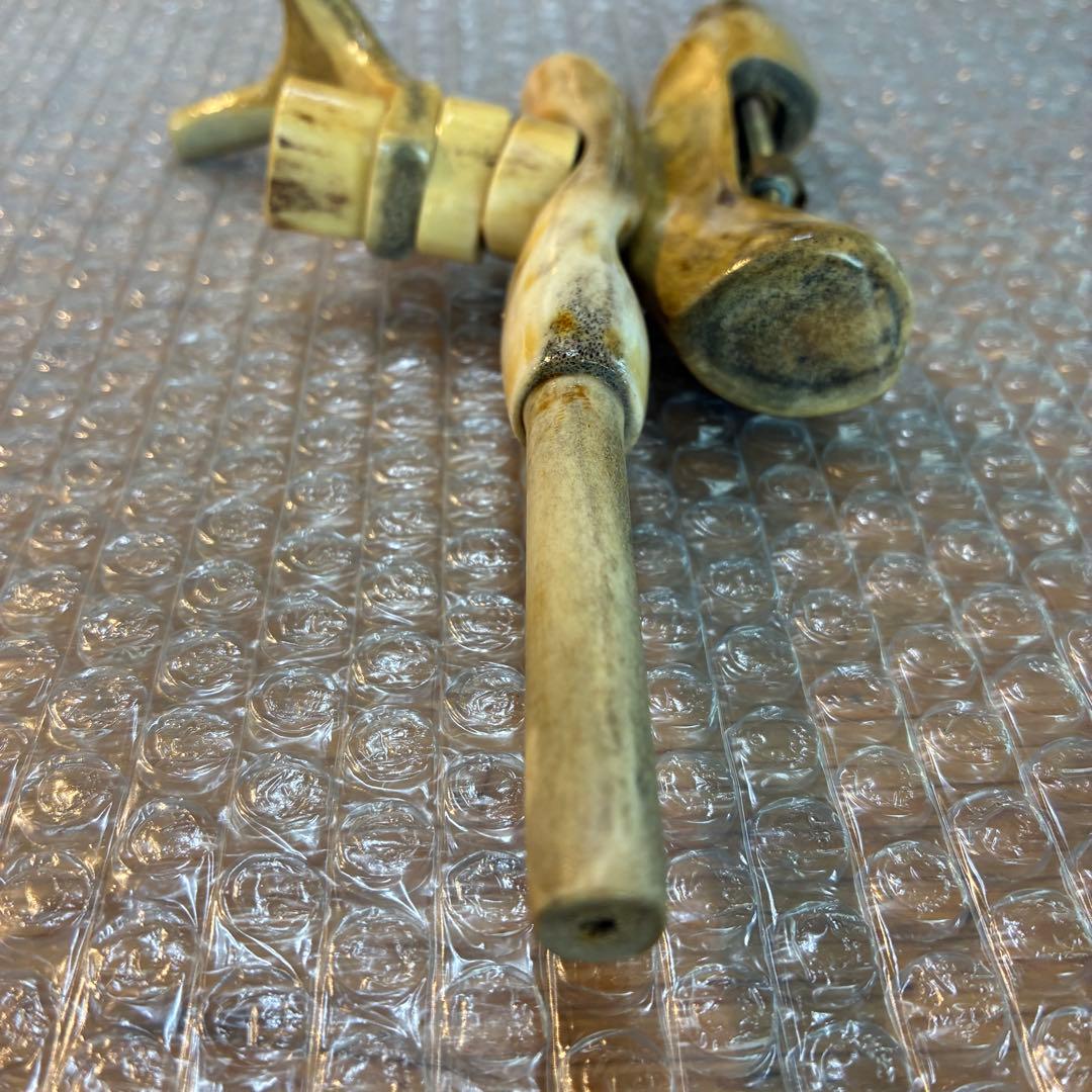 希少　ヘラブナ 竿掛け 万力 天然素材　鹿角　竿受け 竿枕 竿掛け枕 へら