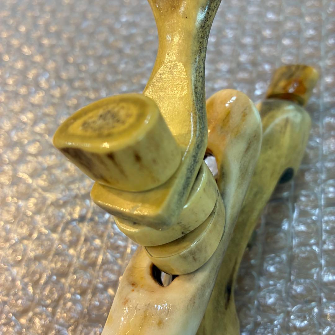 希少　ヘラブナ 竿掛け 万力 天然素材　鹿角　竿受け 竿枕 竿掛け枕 へら