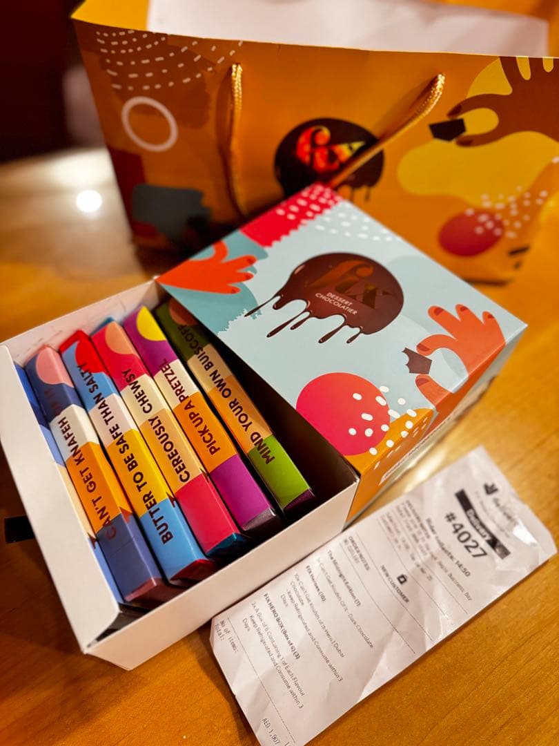 最後の1箱！袋付き ドバイチョコ fixchocolate 箱入 200g×6種