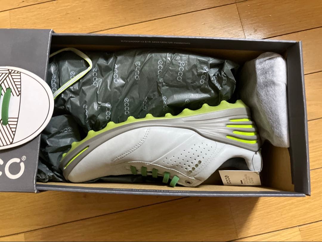 ecco ゴルフシューズ グレー/グリーン 新品タグ付き　サイズ40