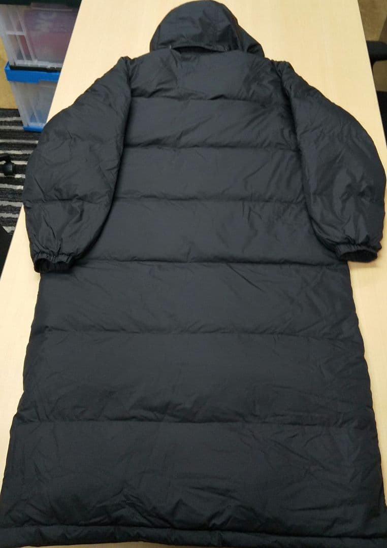 Umbro ロングコート 黒 ダウン70% フード取り外し可